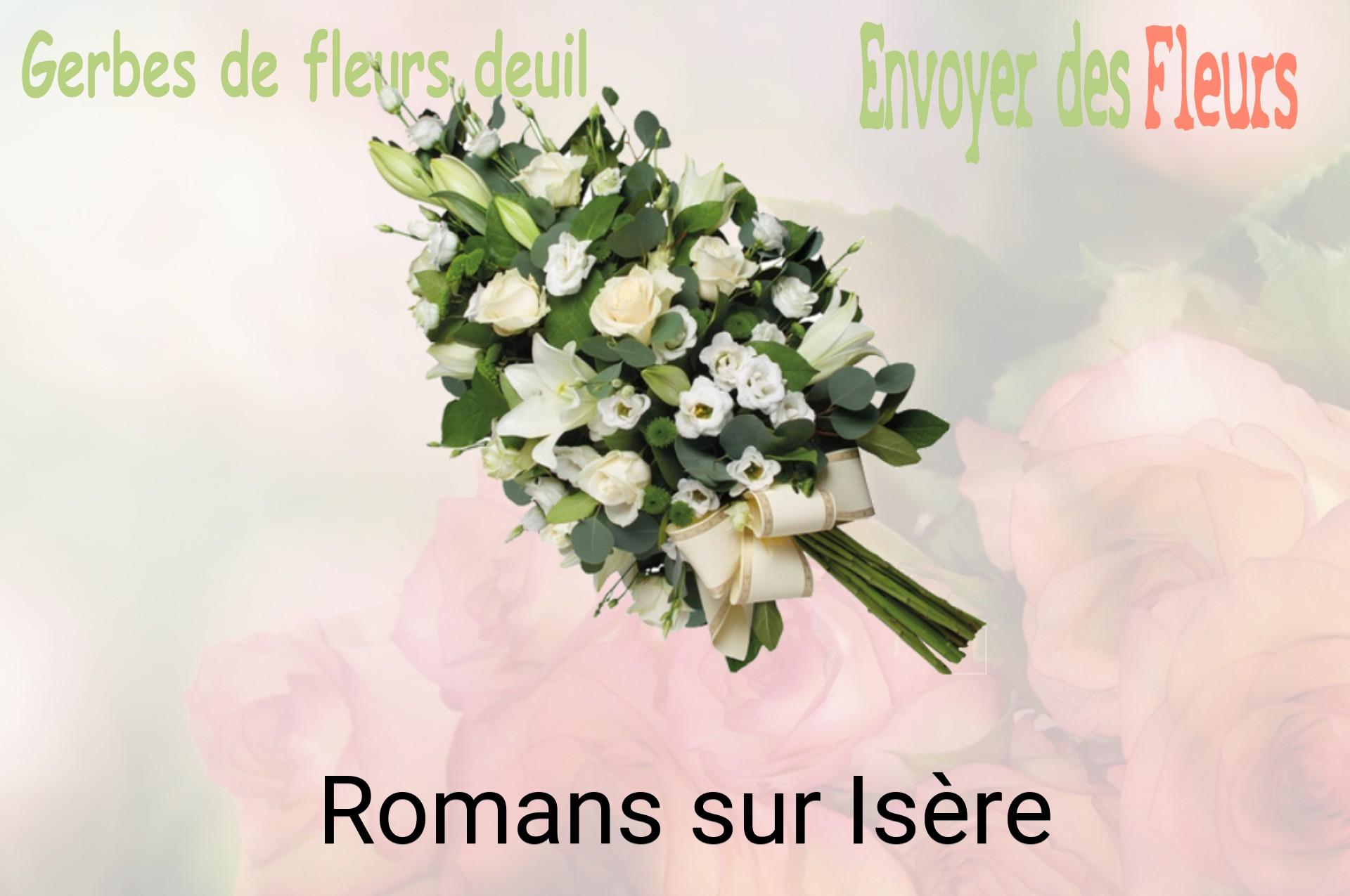 Gerbe de fleurs de deuil livrée à Romans-sur-Isère